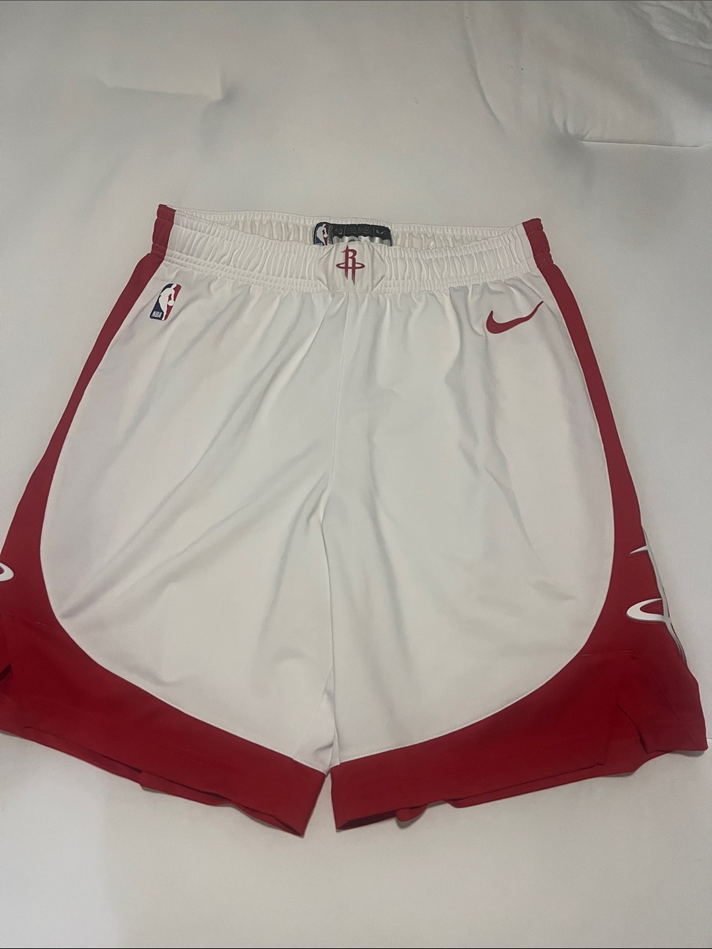 Houston Rockets Team Issued Nike Authentic Short White Size 40